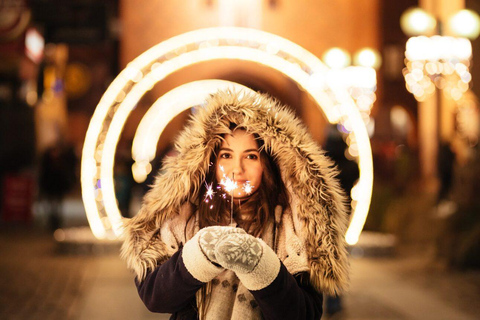 Visite à pied de Noël dans la joie au Québec