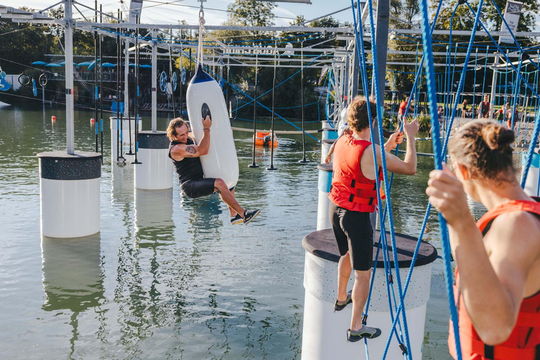 Wurster North Sea Coast: Aqua Chimp Climbing Park by the Lake Wurster Nordseeküste: Ticket for the Aquachimp Water Climbing Park