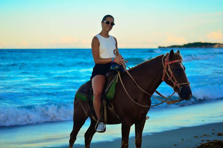 Punta Cana: Passeio a cavalo com pôr do sol na praia de Macao