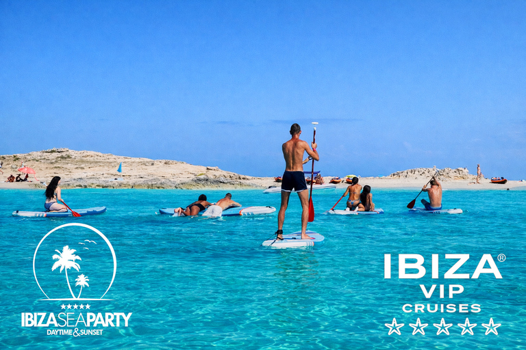 Ibiza: Formentera VIP Boat Paella, BBQ, OpenBar, DJ & Sunset BASIC TICKET with 5h Open Bar & Breakfast