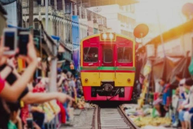 From Bangkok: Maeklong Railway Market & Damnoensaduak Tour Maeklong Railway Market & Damnoensaduak Floating Market