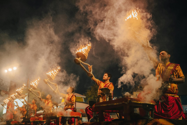 Varanasi: Assi Ghat Arti Ceremony Show and Ganges Boat Ride Professional Tour Guide only