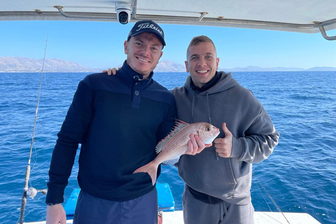 Athènes : Expérience de pêche sur un bateau avec repas de fruits de mer