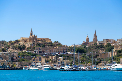 From Bugibba: Comino and Gozo Cruise with Swim Stops