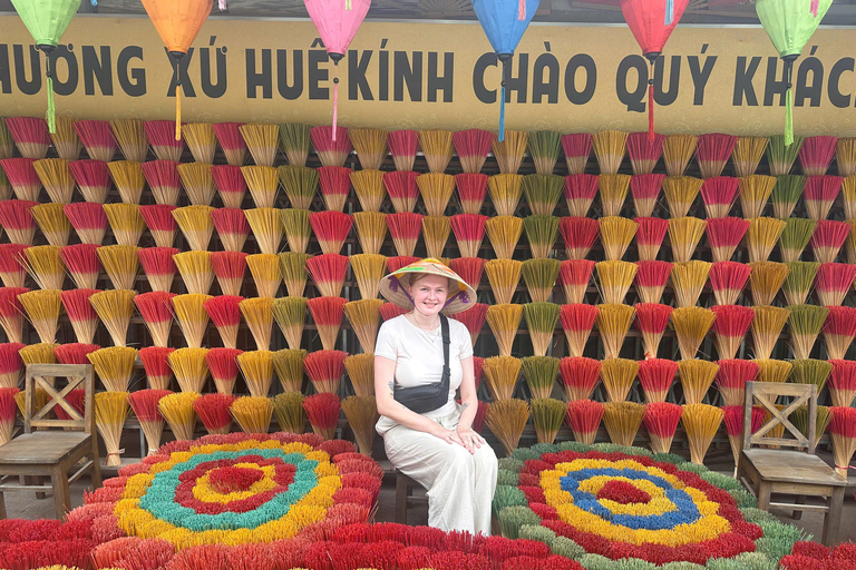 Hue: Salt Coffee, Thien Mu & Incense Village Private Tour (Private Van + Tour Guide)