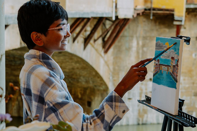 Florenz: Malen &amp; Wein mit Blick auf die Ponte Vecchio
