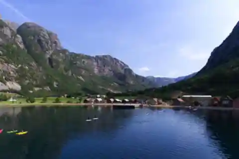 Frafjord Paddling och Månafossen Vattenfall Vandring Stavanger
