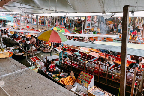 Bangkok : Aventure Damnoen Saduak et marché ferroviaire de Maeklong