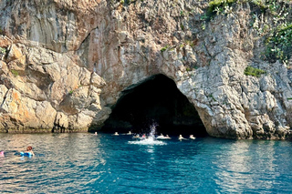 Nice: Mala Caves, Villefranche & Snorkeling Boat Tour