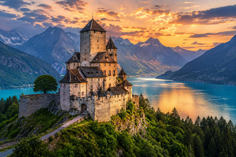 From Zurich: Private 4-Country Day Trip with Driver