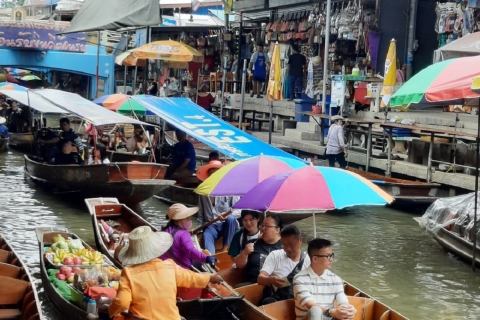 Bangkok: Floating & Railway Market mit Zug- und BootsfahrtEnglische Tour - Swensen's Khao San Meeting Point