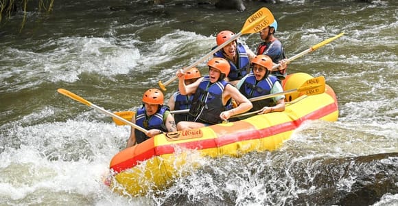 Ubud Ayung River Rafting Tour with Waterfall Swim and Lunch