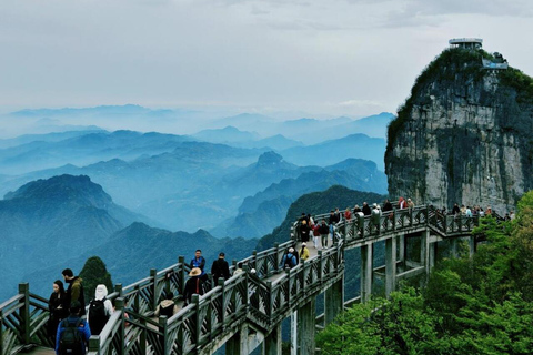 Zhangjiajie: Tianmen Mountain Day, Night Ticket & Guide Map Line A + Tianmen Cave Escalator