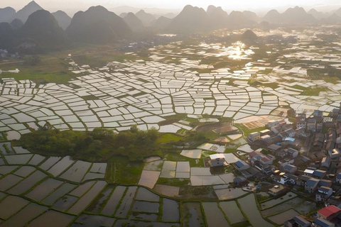 Guilin : tour en bateau dans les marais de Huixian et visite des champs de verre