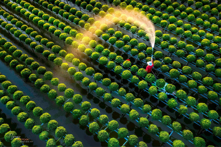 Flytande marknad, blomsterby Autentisk Mekong Delta-resa