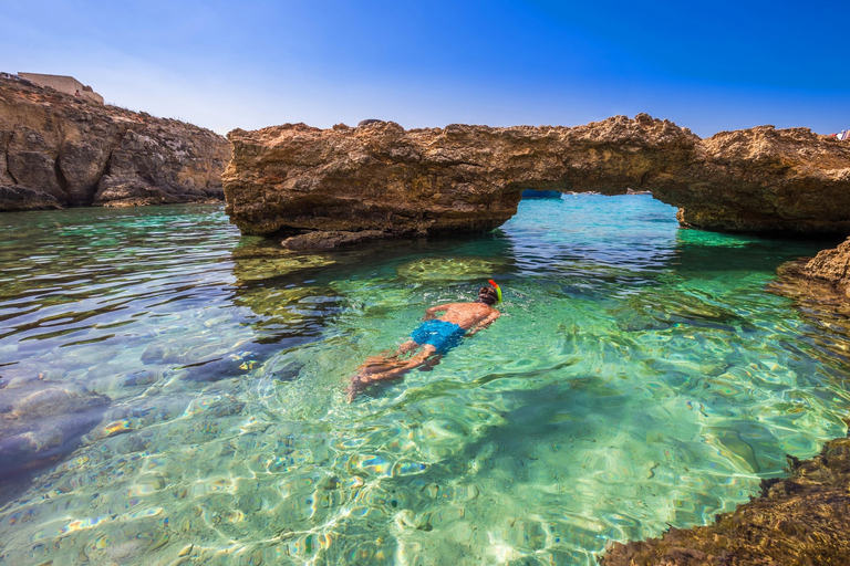 Malta: Roundtrip Ferry to Comino Blue Lagoon w/Gozo OptionFrom Marfa: Marfa—Comino Blue Lagoon—Marfa