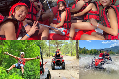 From Side/Belek/Antalya: Vip Rafting, Quad & Zip Combo Tour