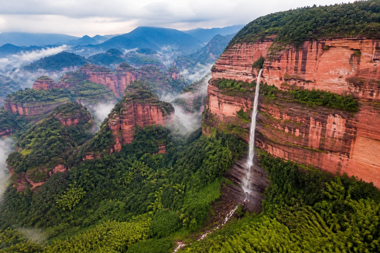 Guizhou: Chishui Danxia Scenic Area Tickets Chishui Waterfall: Shuttle + Elevator + Dome Cinema