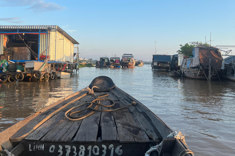 Flytande marknad, blomsterby Autentisk Mekong Delta-resa