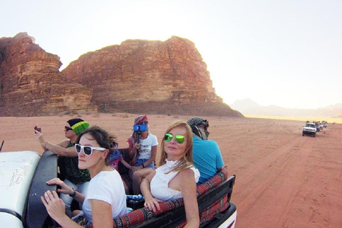 Wadi Rum:Half a Day Tour Jeep Safari Camel Rid Sandboarding Sunset Tour : Jeep _Caml Tour _Sandboarding