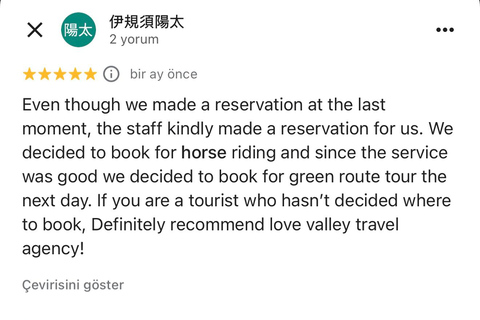 Kapadocja: przejażdżka konna po Dolinie MiłościCappadocia: Love Valley Horseback Riding Tour