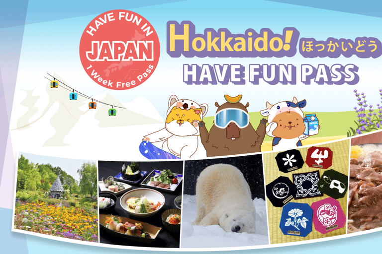استمتع في هوكايدو (تذكرة مجانية لمدة أسبوع)تذكرة دخول لمدة أسبوع مع إمكانية الوصول إلى 3 مرافق