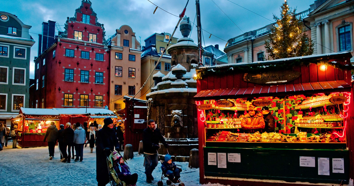 Stockholm Christmas Lights and Market Walking Tour GetYourGuide