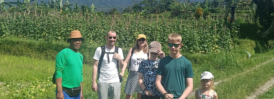 Bali : Randonnée à Jatiluwih via le village de Senganan, avec un guide de la région.