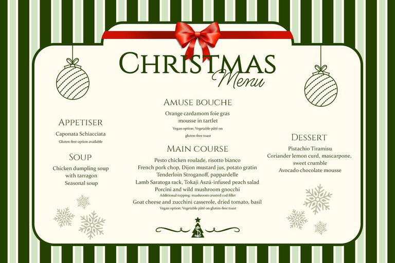 Budapest: Cena Crucero el Día de Navidad con Música de Piano en DirectoCena de Navidad