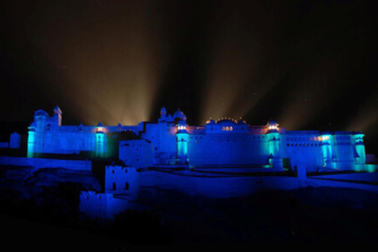 Spectacle son et lumière du fort d'Amber de Jaipur avec dîner