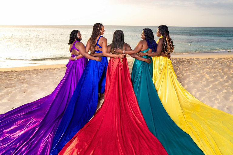 جلسة تصوير فستان الطيران في جامايكا - إطلالات خلابة على الجزيرة