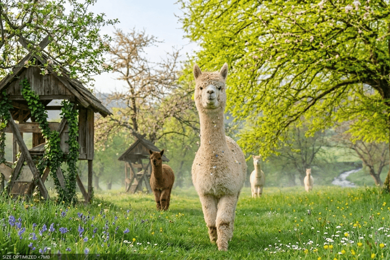 Azerbaijan Gabala Tulip Fields - Cable Car + Alpaca Farm