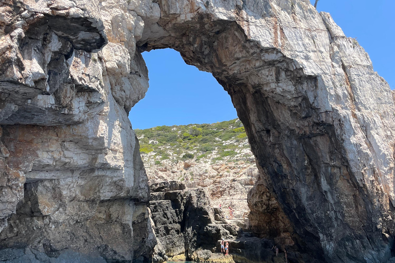 Zante: Tour en barco privado Cuevas de la Isla de las Tortugas Mizithres