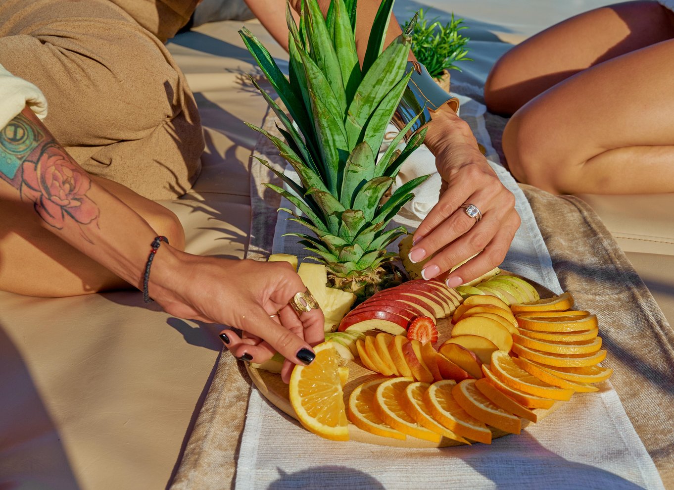 Hersonissos: Luksus katamarantur ved solnedgang med sushi og fri bar