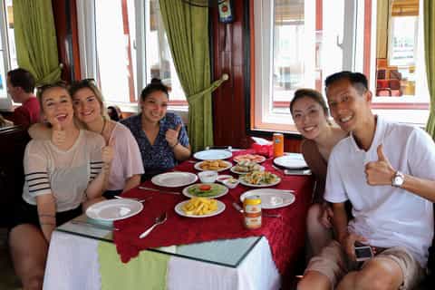 Hanoi: Islands, Caves, Kayak & Halong Dragonfly Boat Cruise