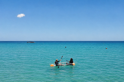 From Nipah Beach: Clear Canoe, SUP & Water Bike +Drone Shot Paddleboard with Drone Photos & Videos