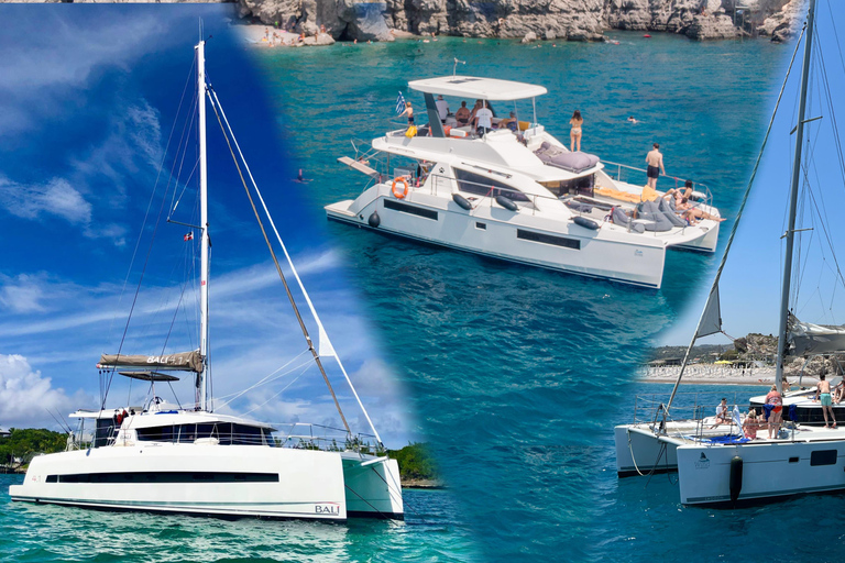 Rhodos: Premium catamaran-dagcruise met lunch en drankjes