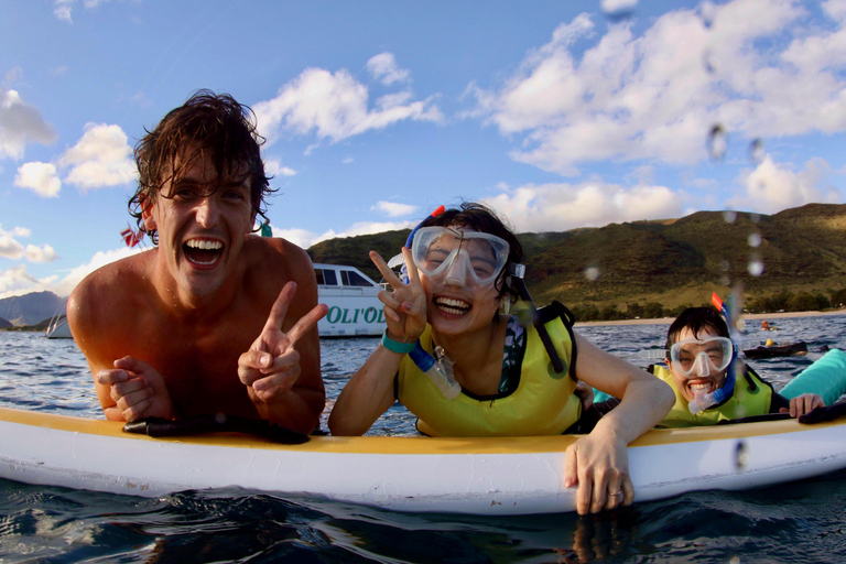 Luxury Sunset Cruise, Snorkeling, Dolphin Watch, & Buffet Oahu: Private Sunset Snorkel & Dolphin Watch with Dinner