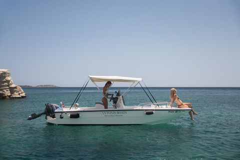 Chania: Boat Rental Almyrida Half day trip
