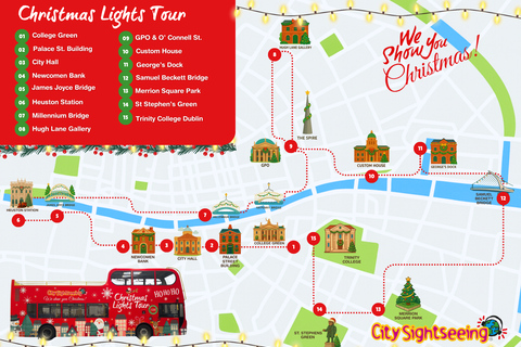 都柏林：城市观光圣诞灯饰之旅
