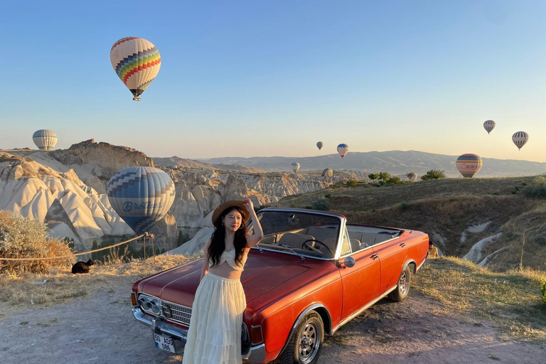 Cappadocia: Sunrise or Sunset Classic Car Tour with Pickup Private Cappadocia Classic Car Experience