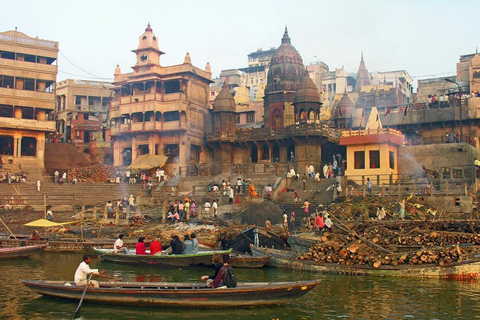 Escursione di un&#039;intera giornata Varanasi e Sarnath + Ganga Aarti + Giro in barcaTutto incluso