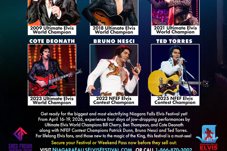 NIAGARA FALLS: Annual Elvis Festival Elvis Festival - Level 5 Thursday 7:30 PM Show