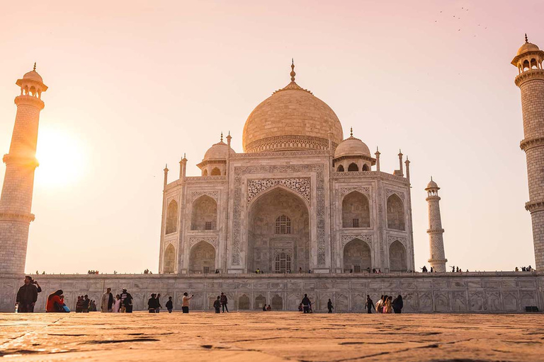 Depuis Agra : Excursion d'une demi-journée au lever du soleil au Taj Mahal et au Fort d'Agra