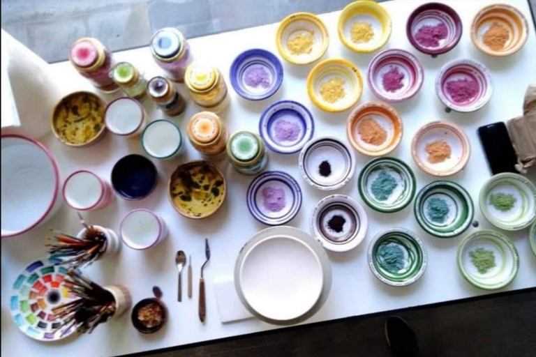 Cagli: Plate painting workshop with Le Cerquate decoration