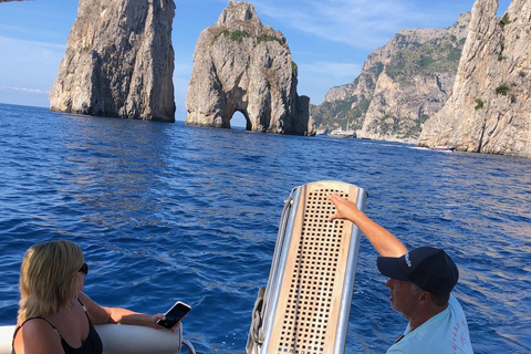 Capri Day Trip from Sorrento private boat free drink