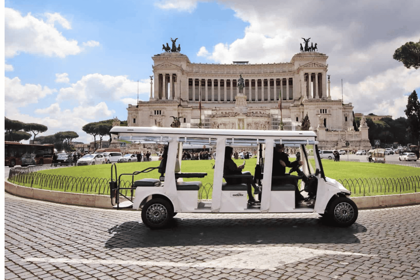 Rome: Private Golf Cart Tour with Delicious Gelato