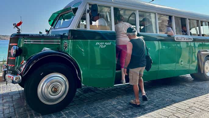 Valletta: Oldtimer-Bus nach Valletta, Sliema, Rabat & Mdina
