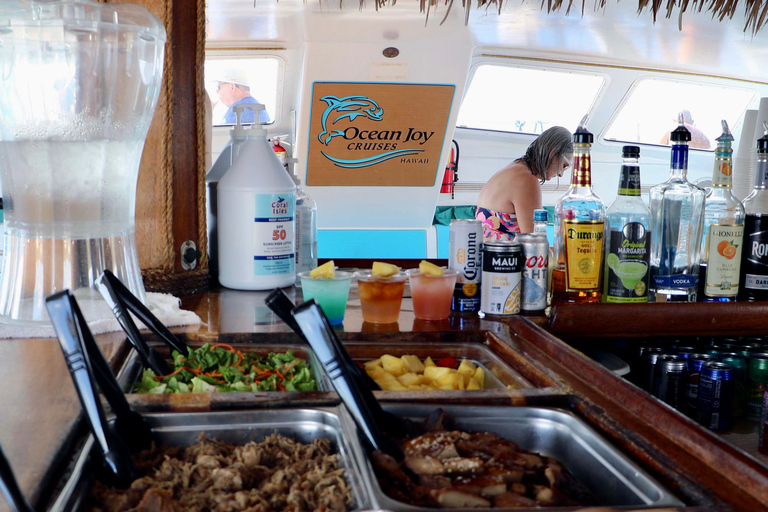 Luxury Sunset Cruise, Snorkeling, Dolphin Watch, & Buffet Oahu: Private Sunset Snorkel & Dolphin Watch with Dinner