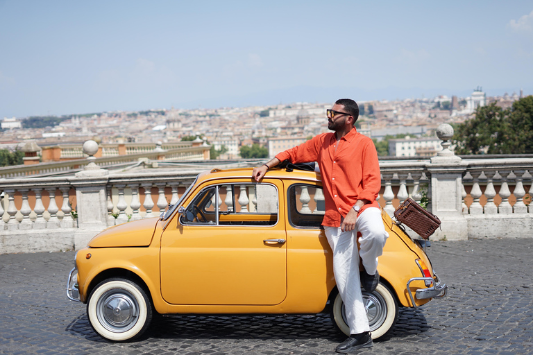 Rome : Visite guidée de la Fiat 500 avec photographeVisite privée